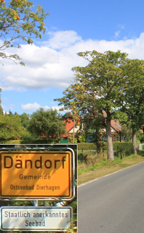 Ribnitzer Moor-Tour - Ortseingang Dändorf