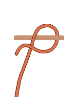 Halber Schlag - Knoten & Steke