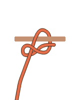 Halber Schlag - Knoten & Steke