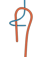 einfacher Schotstek - Knoten & Steke