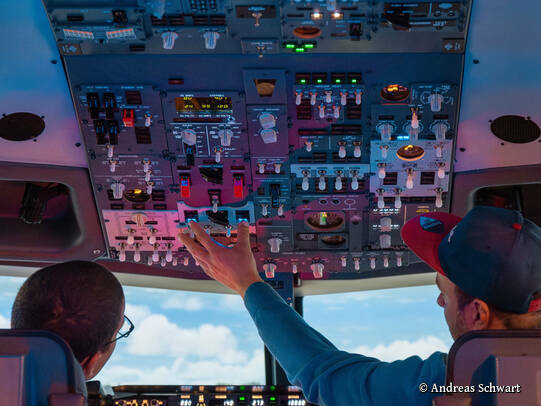 Flugsimulator Rostock - Overhead Panel
