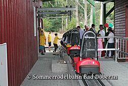 Sommerrodelbahn Bad Doberan - Rodelschlitten am Start