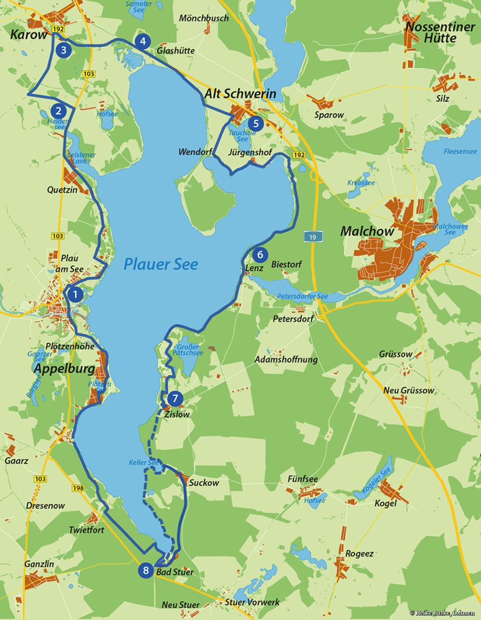 Radtour Plauer See