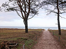 Baabe Strandzugang (Aufnahme im Februar)