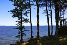 Lietzow: Blick von der Steilküste auf den Großen Jasmunder Bodden