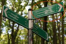 Wanderung zum Herthasee Insel Rügen - Wegweiser