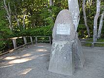 Victoria Sicht - Stein am Aussichtspunkt auf den Kreidefelsen im Nationalpark Jasmund auf Rügen