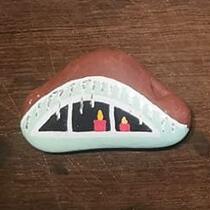 ausgelegtes Steinchen