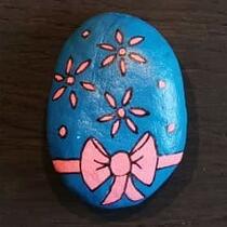 ausgelegtes Steinchen