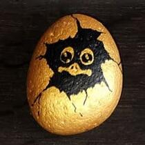 ausgelegtes Steinchen