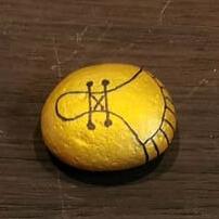 ausgelegtes Steinchen