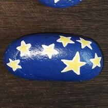 ausgelegtes Steinchen