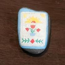 ausgelegtes Steinchen