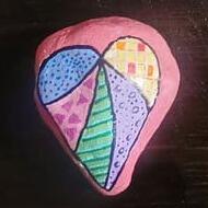 ausgelegtes Steinchen