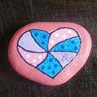 ausgelegtes Steinchen