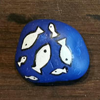 ausgelegtes Steinchen