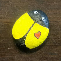 ausgelegtes Steinchen