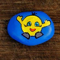 ausgelegtes Steinchen