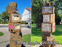 Öffentlicher Bücherschrank - Anklamer Straße, Greifswald