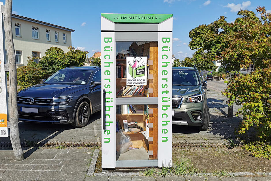 Öffentlicher Bücherschrank in Marlow / M-V