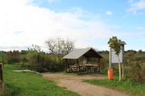 Raststätte und Infotafel an der Alkunquelle zu Barth
