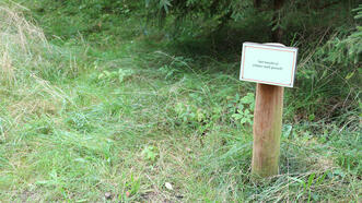 Tafel mit dem Tierrätsel