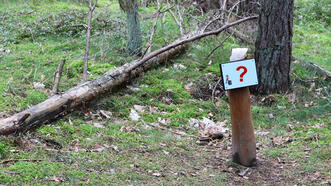 Naturlehrpfad Fuhlendorf - Edelstein mit Buchstabentafel