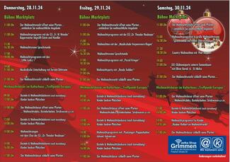 Grimmener Weihnachtsmarkt 2024 - Flyer Innenseite