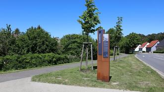 Historischer Rundgang Damgarten - Stele Glashütte