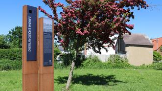 Historischer Rundgang Damgarten - Stele Dierlingsche Werft