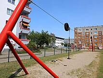 Spielplatz Ribnitz Mittelweg - Seilrutsche