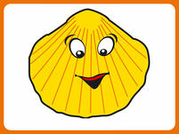Kinderbild: gelbe Muschel