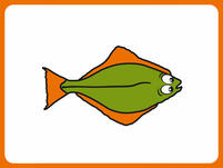 Kinderbild: Fisch / Plattfisch