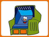 Kinderbild: Strandkorb