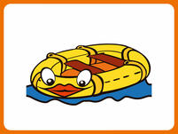 Kinderbild: Schlauchboot