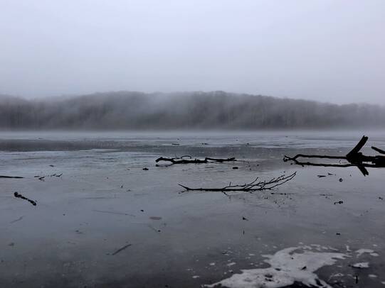 Wanderung Wolgastsee Korswandt Winter