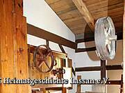 Museum "Lassaner Mühle" - Blick in die 1. Etage der ehemaligen Wassermühle