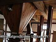Museum "Lassaner Mühle" - Innansicht von der Wassermühle - Teil vom Walzenstuhl