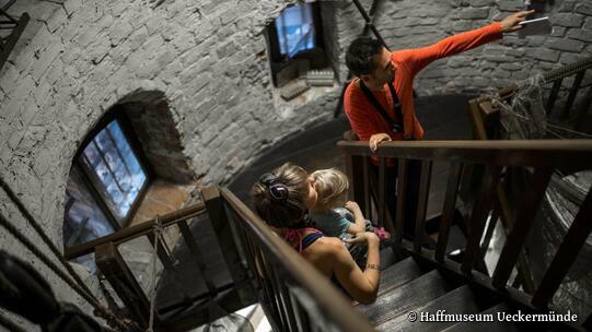 Haffmuseum Ueckermünde - Aufgang im Turm