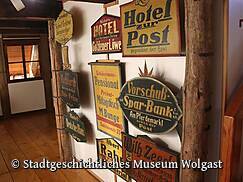 Stadtgeschichtliches Museum Wolgast - alte Reklametafeln