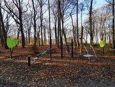 Aktivwald Trimm-Dich-Pfad Graal-Müritz - Beinpresse, Lauftrainer, Fahrrad