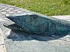 Fischbrunnen im Rostocker Hansaviertel - Hecht