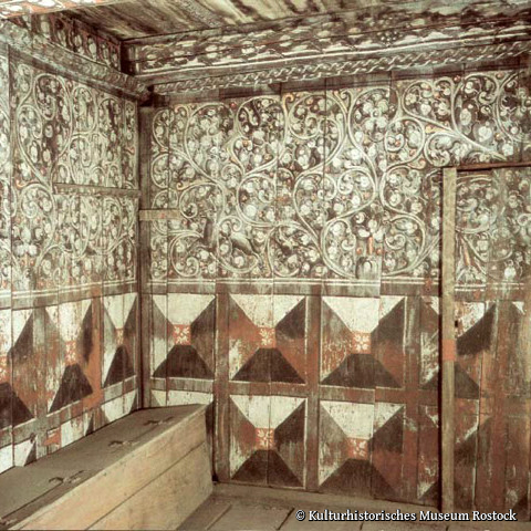 Kulturhistorisches Museum Rostock - mittelalterliche Nonnenzelle im Nordwestflügel, Obergeschoss