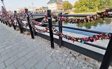 Liebesschlösser im Ostseebad Warnemünde