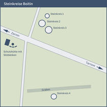 Boitiner Steintanz - Lageplan