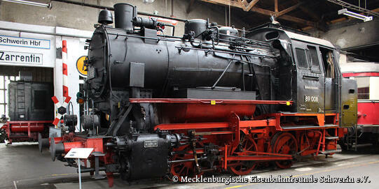 Mecklenburgisches Eisenbahn- und Technikmuseum Schwerin - Dampflok 89 008
