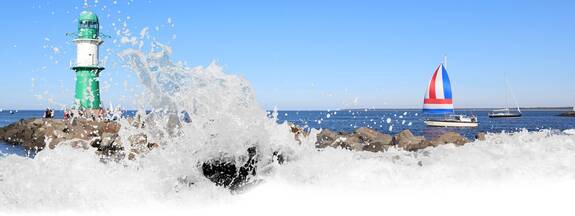 Warnemünde: Leuchtfeuer Westmole