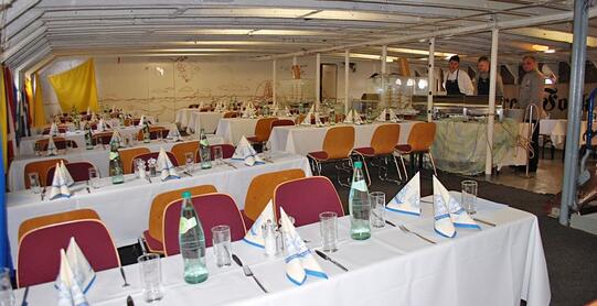 Eheschließung auf der Gorch Fock I - großer Festsaal