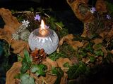 Schnell angefertigtes Arangement für die Adventszeit