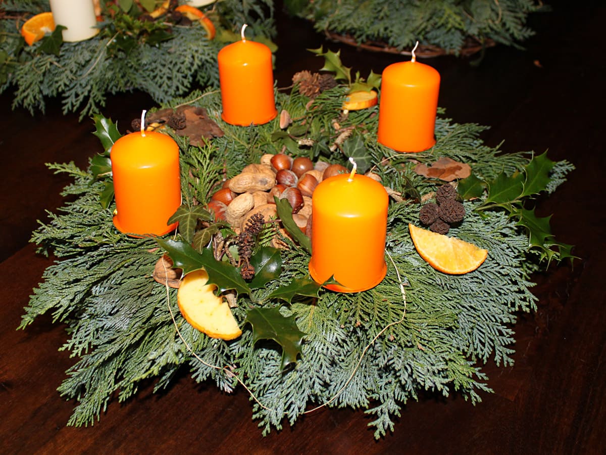 Adventskranz basteln